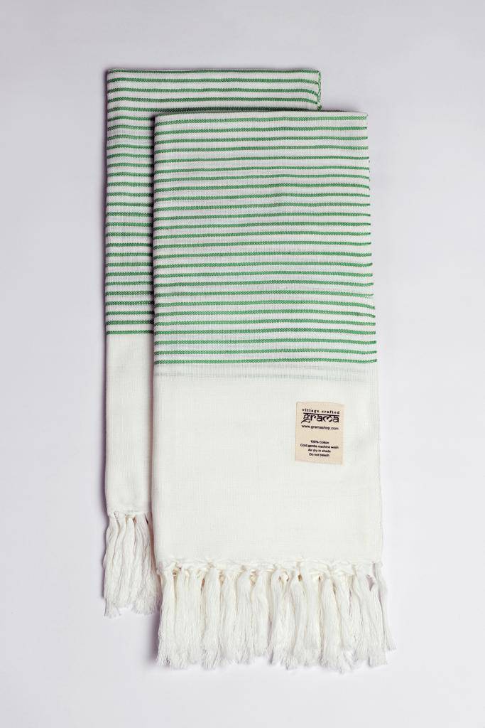 Handcrafted Easy Dry Bath Towel, Pack of 2 100% Cotton