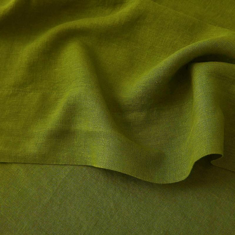 100% Pure Linen Moss Green Luxury Bedsheet Set