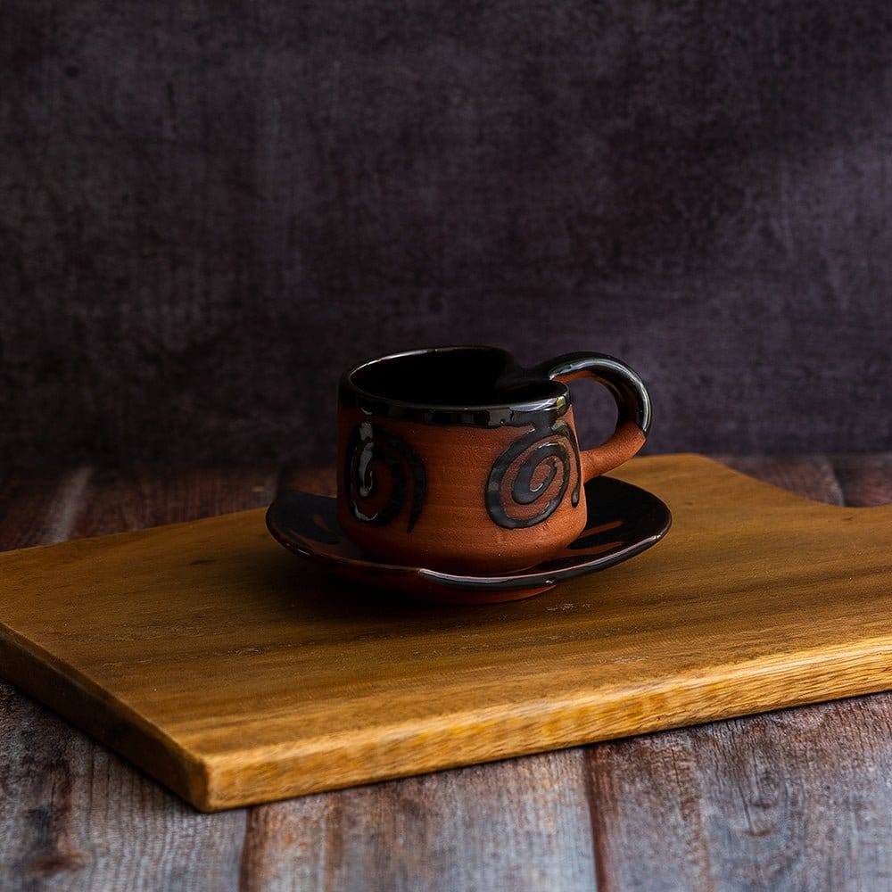 Terracotta Tea Cup Leaf