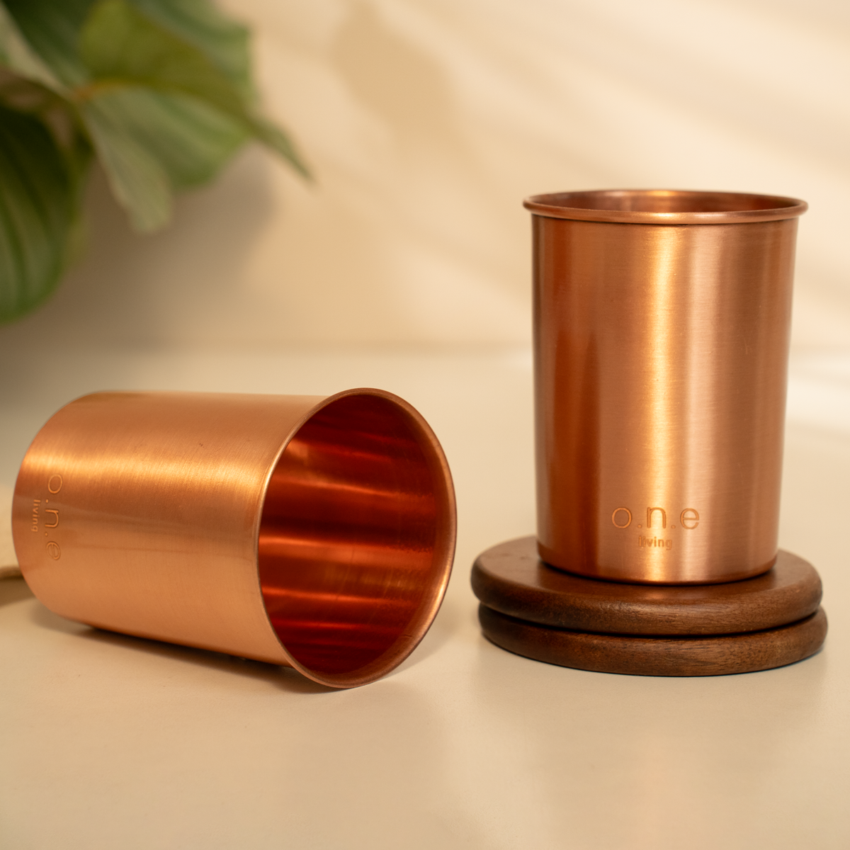 Pure Copper Glass | Set of 2 | 300 ml | Plain | Improves Metabolism