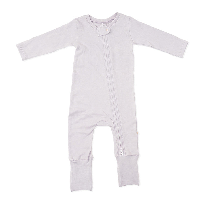 Bamboo Cotton Sleepsuit for Kids | Solid Printed | Full Sleeve | Purple