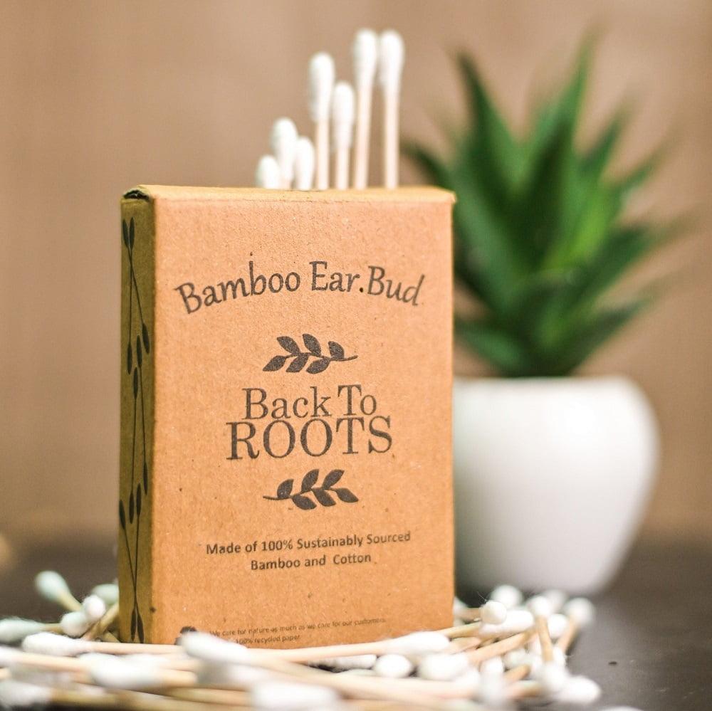 Bamboo Cotton Earbuds | 200 bamboo sticks &amp; 400 cotton swabs | Soft &amp; Gentle Earbuds - Back To Roots