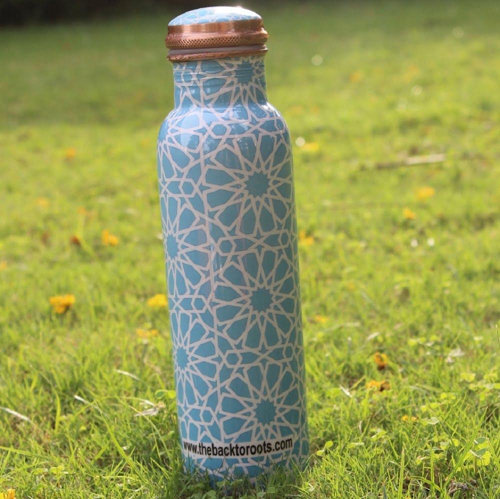 Ayurvedic Copper Bottles | Printed | 1 Ltr. - Back To Roots