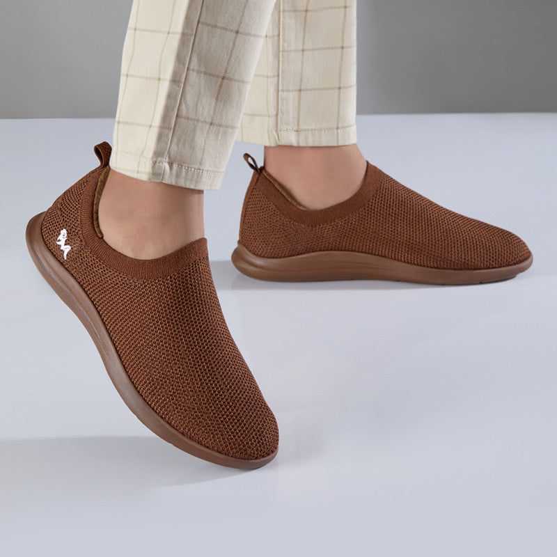 Neeman's ReLive Knit Slip On Sneakers | Copper Brown | Light-Weight & Comfortable