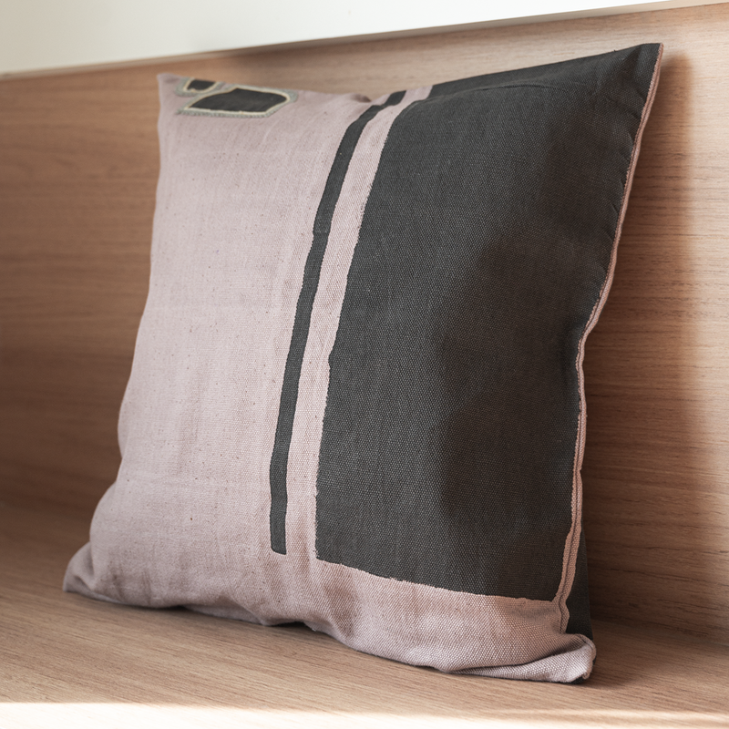 Kala Cotton Cushion Cover | Dull Lavender | 40 x 40 cm