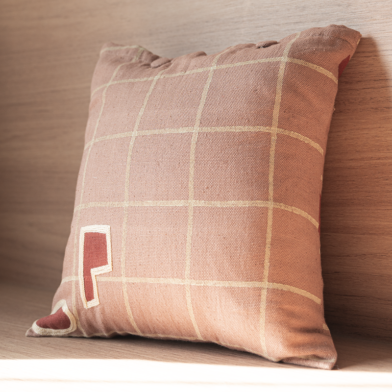 Kala Cotton Cushion Cover | Mocha | 30 x 30 cm