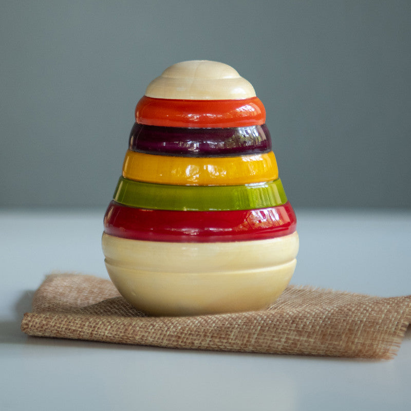 Wooden Toys For Kids | Pear Shaped Wobbler | Multicolour