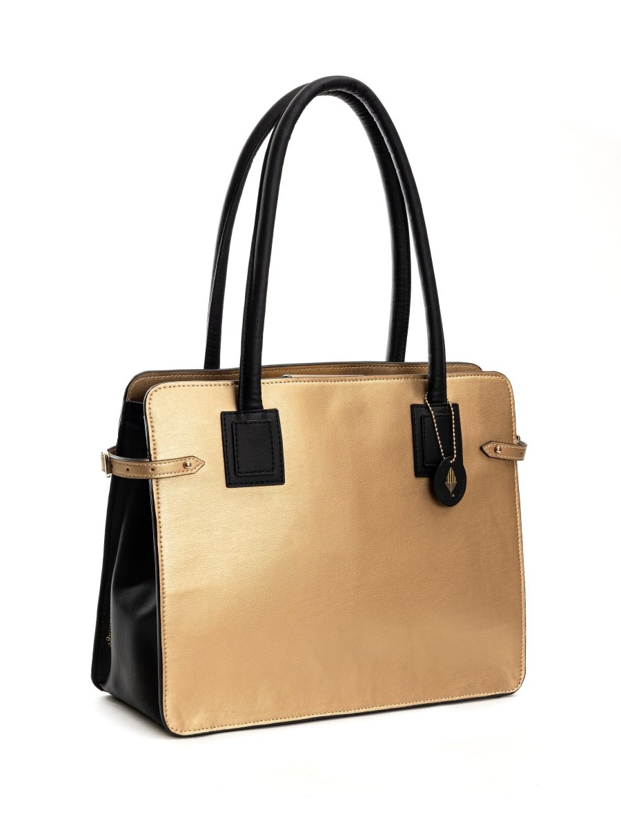 Aranyani- Gold & Black | Women's Bag Made with Cactus Leather