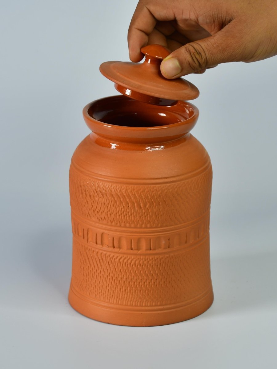 Artisan Terracotta Jar: Stylish Home & Kitchen Storage