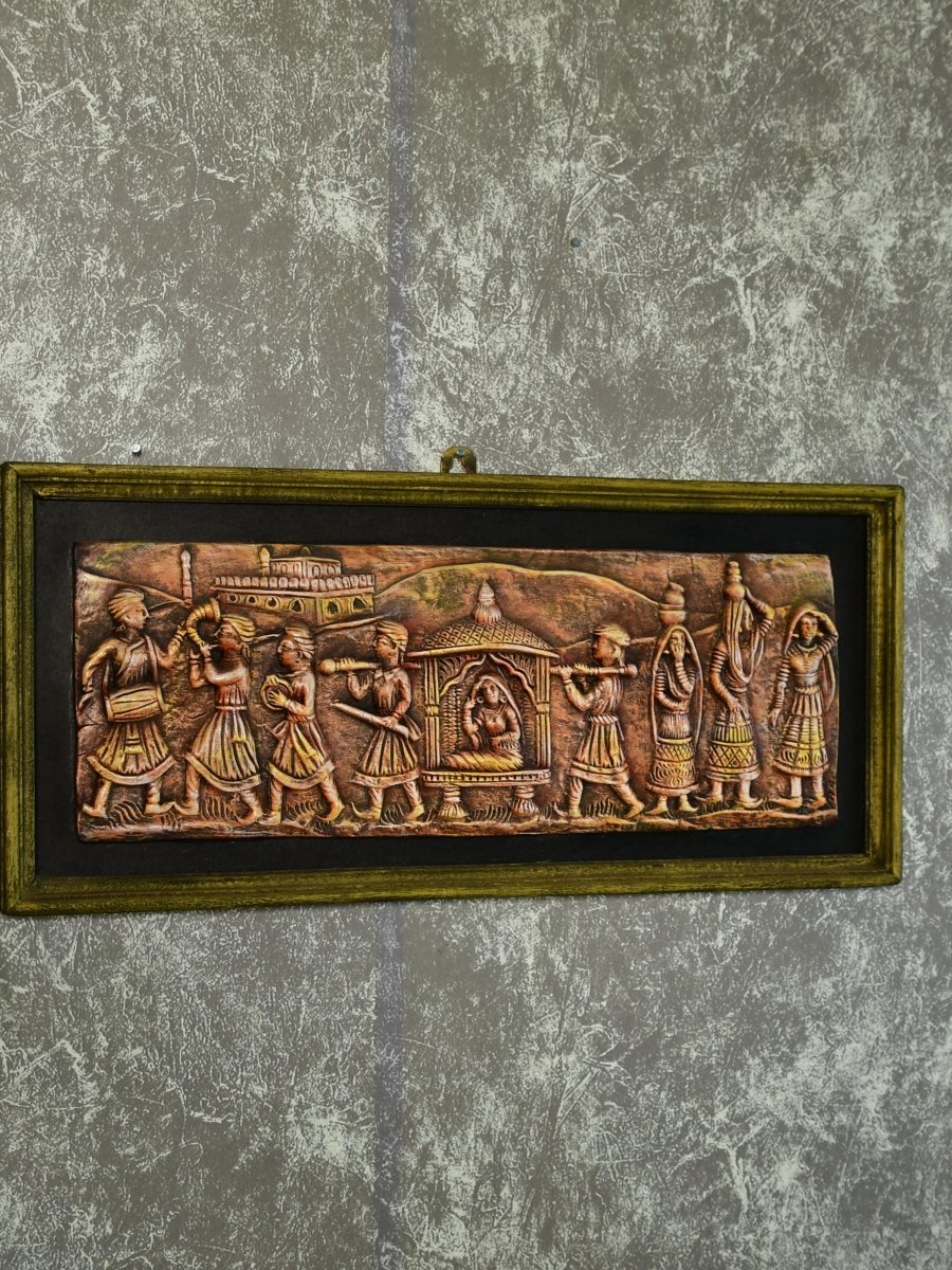 Artisan Terracotta Palki Women Wall Art: Home Decor