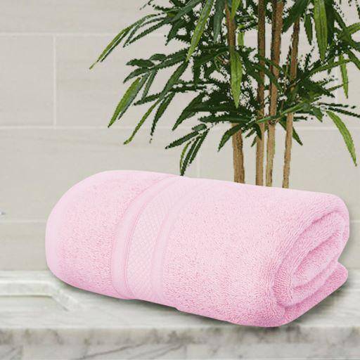 Bamboo Bath Towel Absorbent Super Soft 600 GSM - Pink Large