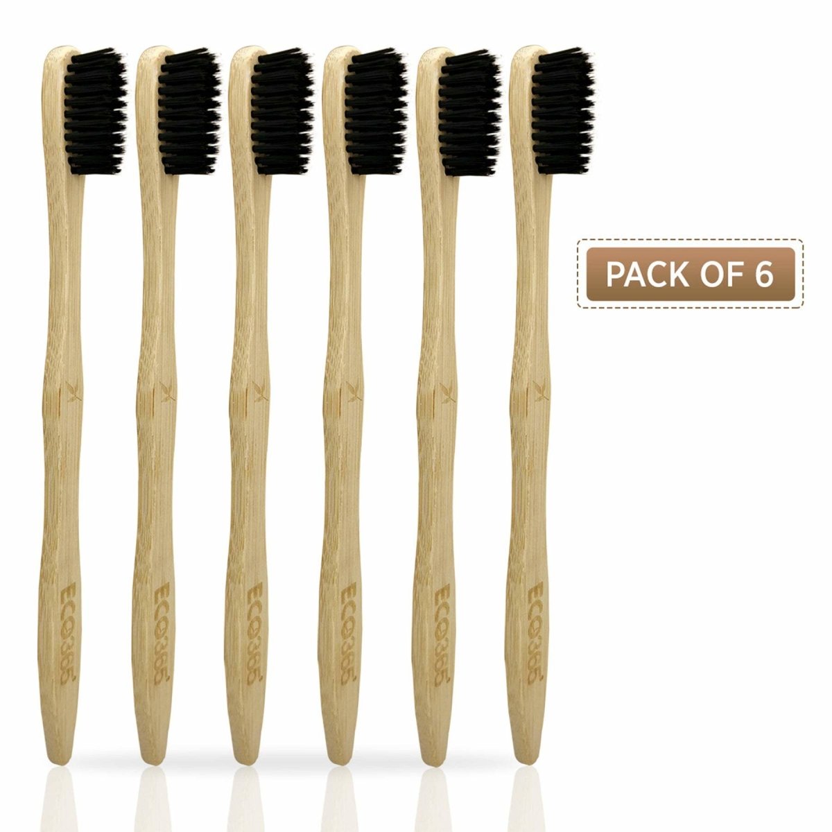 Bamboo Charcoal Toothbrush - Pack Of 6