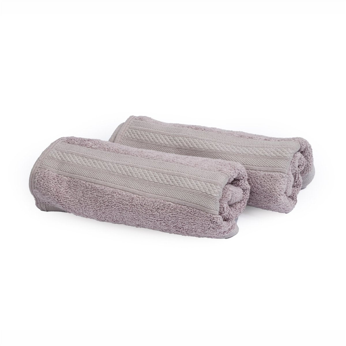 Bamboo cotton Hand Towel combo pack of 2 Grape Grey