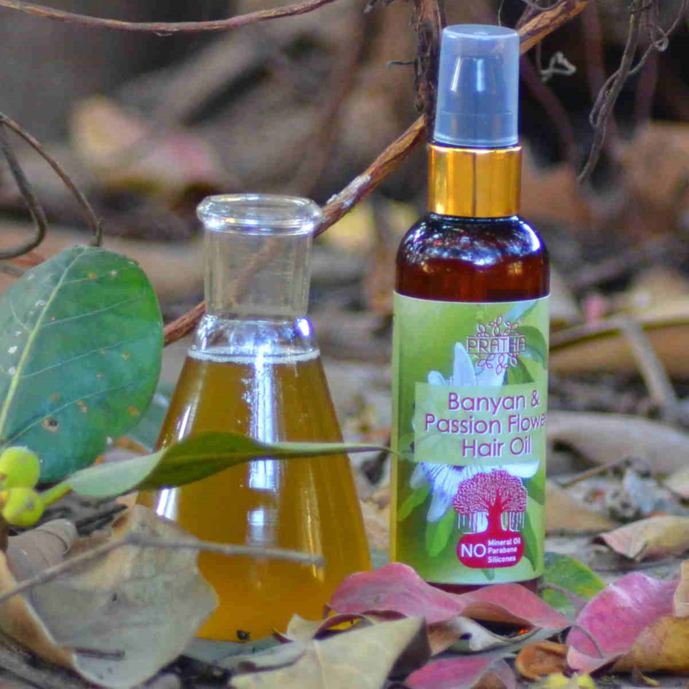 Banyan & Passion Flower Hair Oil | Long, Strong and Shiny Hairs