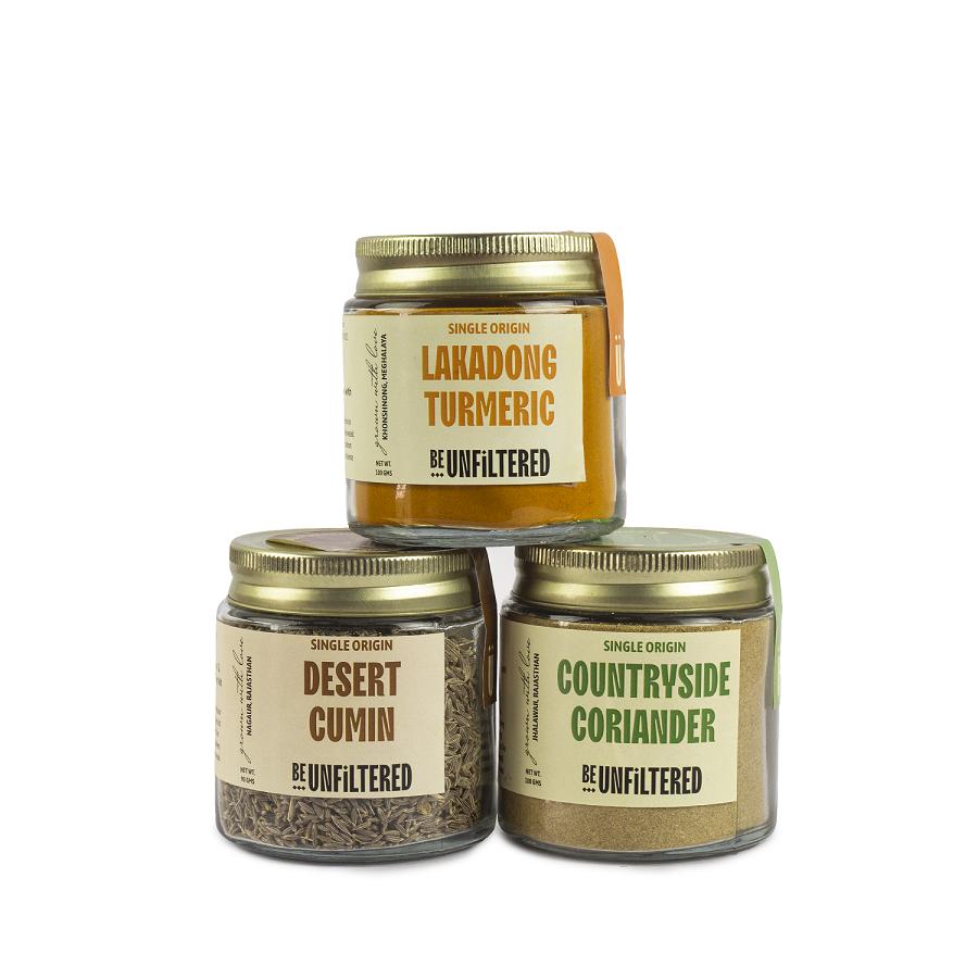 Essential Spices Collection (Turmeric + Cumin + Coriander)