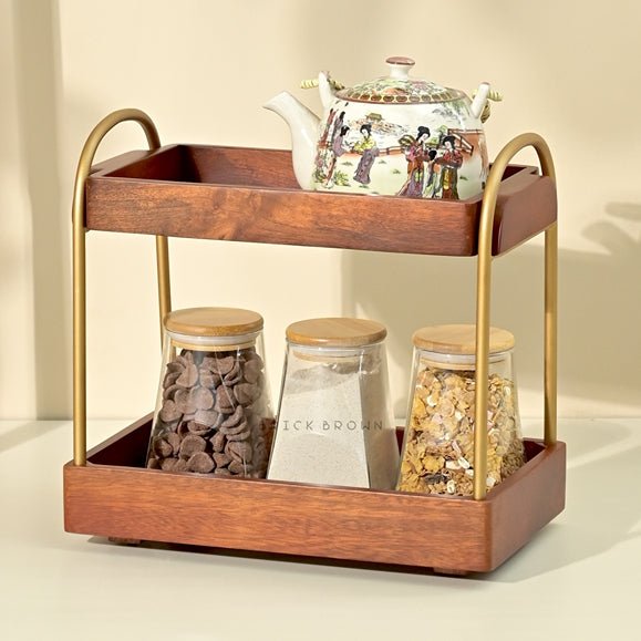 CasaDuo Wooden Organizer with Reinforced Metal Frame