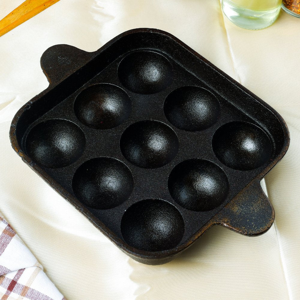 Castrong Handmade Cast Iron Paniyaram Pan