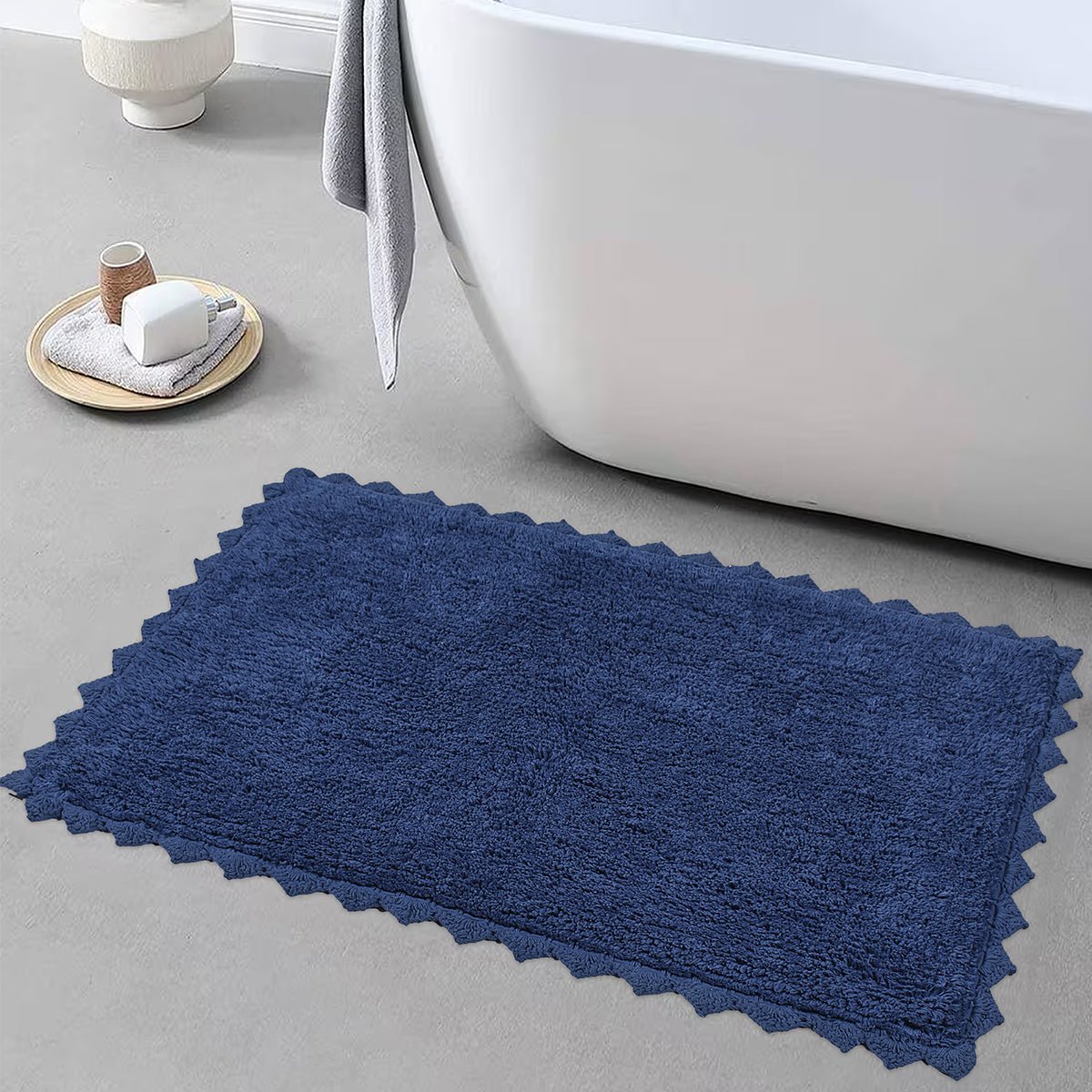 Cloud Walk Rectangle Bathmat - Blue