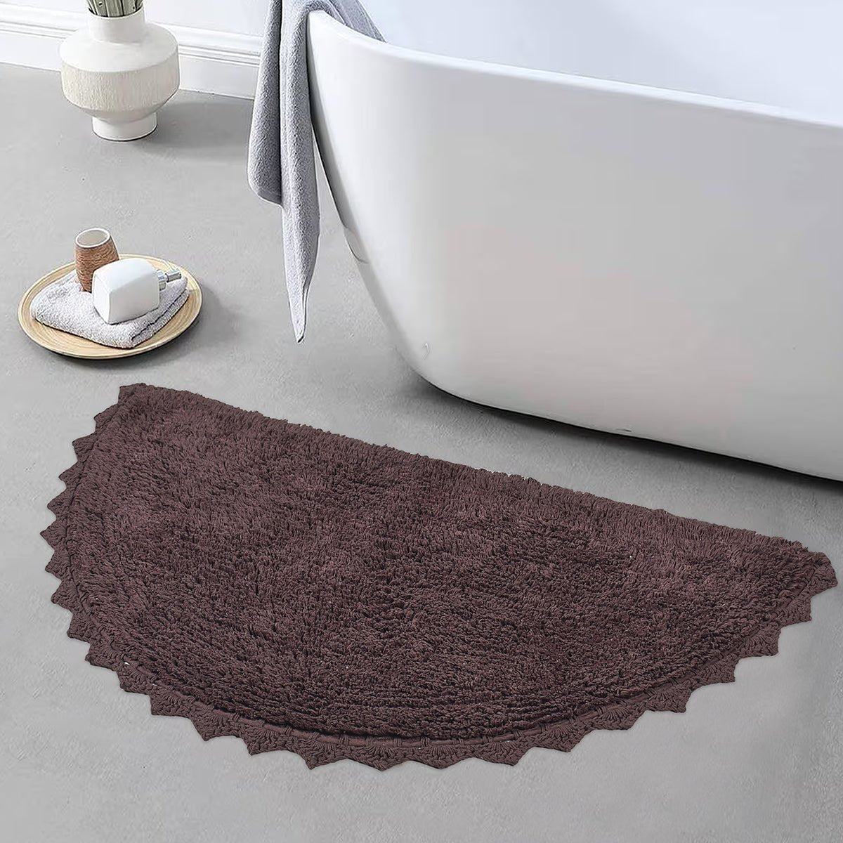 Cloud Walk Rectangle Bathmat - Brown