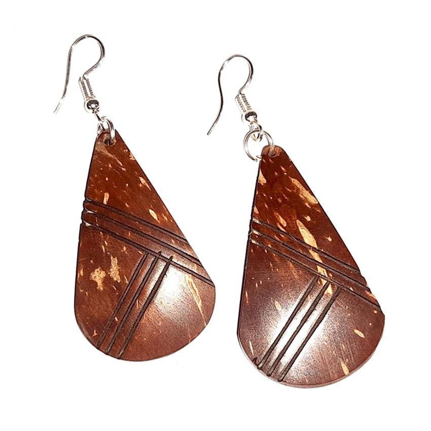 Coconut Shell Earrings / Dangle Earrings