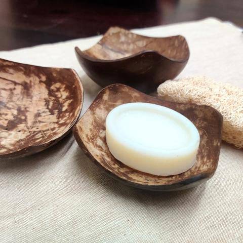 Coconut Shell Soap Dish- Square