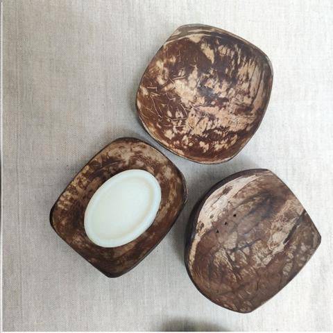 Coconut Shell Soap Dish- Square