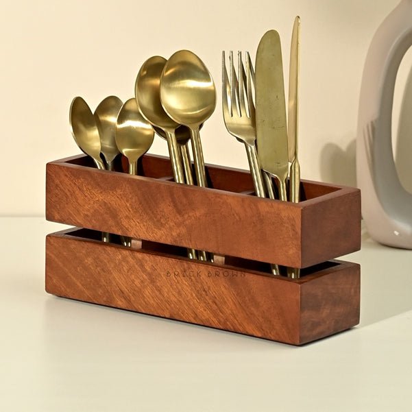 Cranny Cutlery Wooden Caddy / Holder