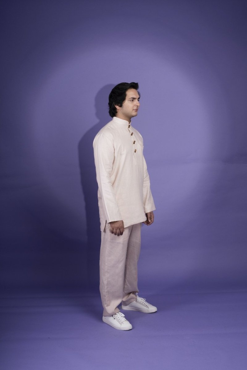 Dearly Beloved Hemp Kurta And Dearly Beloved Hemp Pants Set