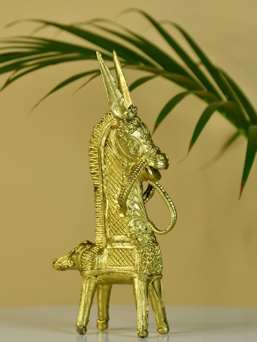 Dokra Horse: Brass Tabletop Decor Masterpiece