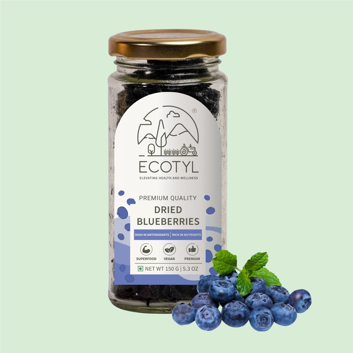 Dried Blueberries | Whole Dried Fruit | Healthy Snack |150g