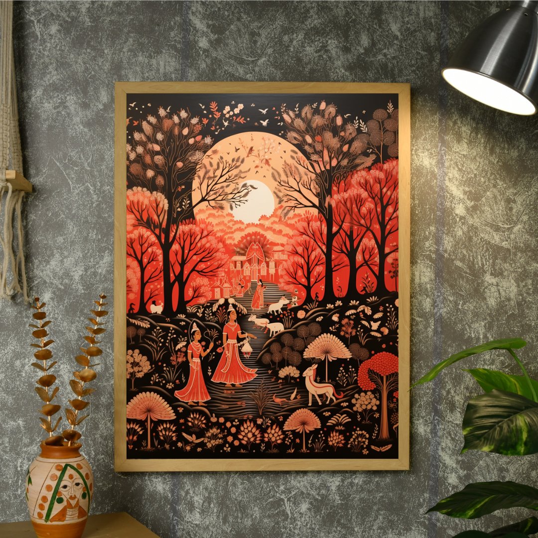 Find Your Rural Harmony: Sowpeace Handcrafted Canvas Prints – Premium Indian-Inspired Art for Elegant Home Decor