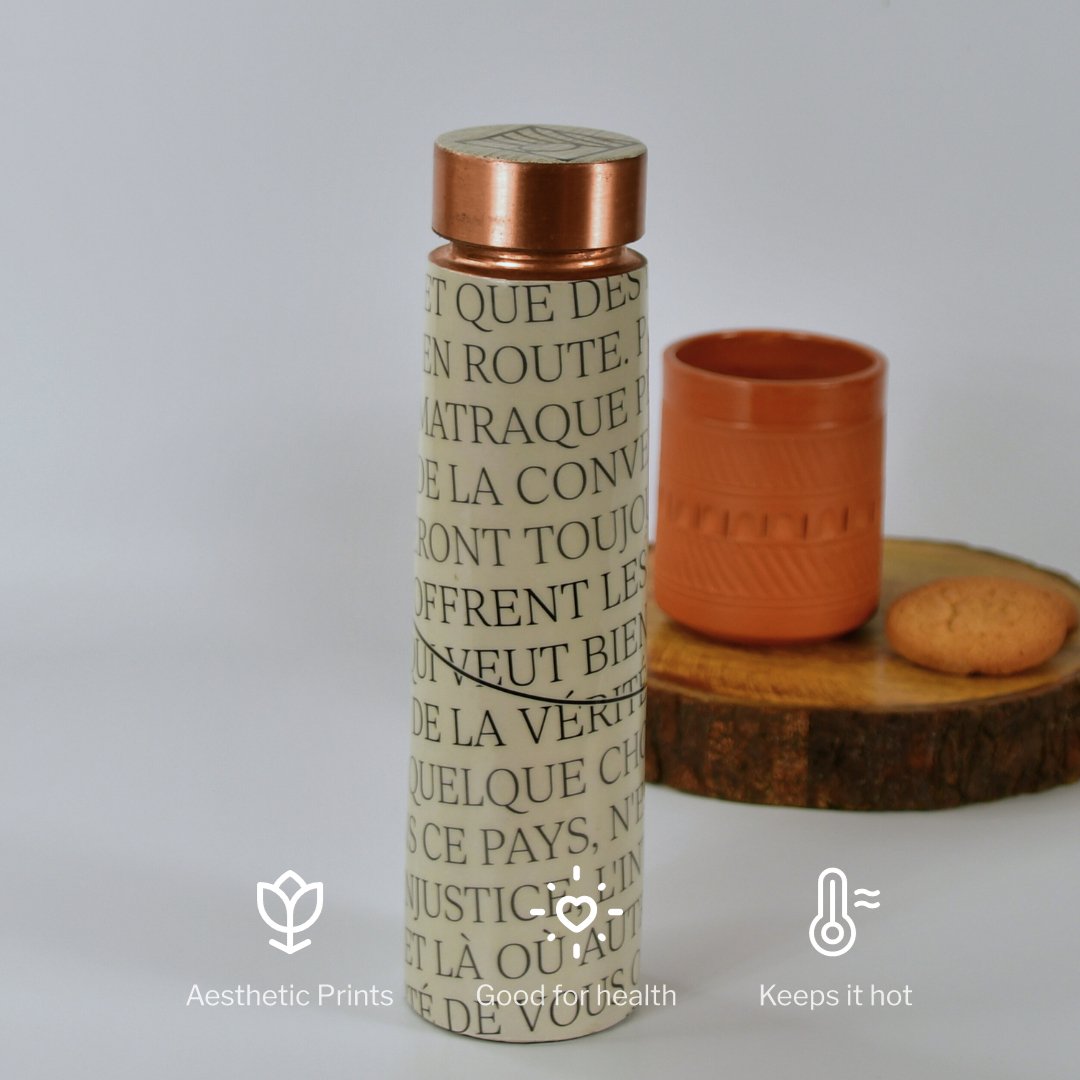 Copper Bottle Modern Quote: Stylish Decor and Utility