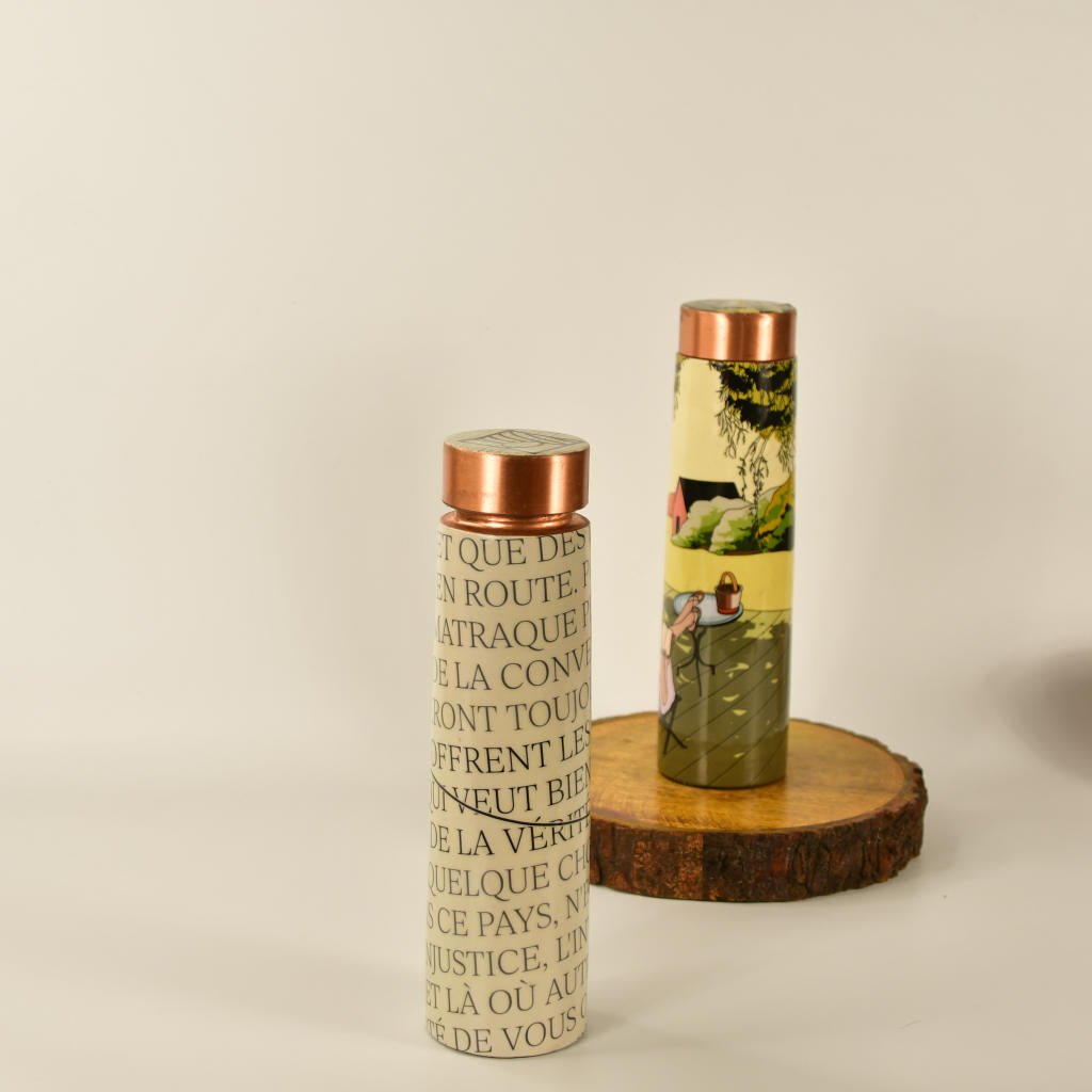 Copper Bottle Modern Quote: Stylish Decor and Utility