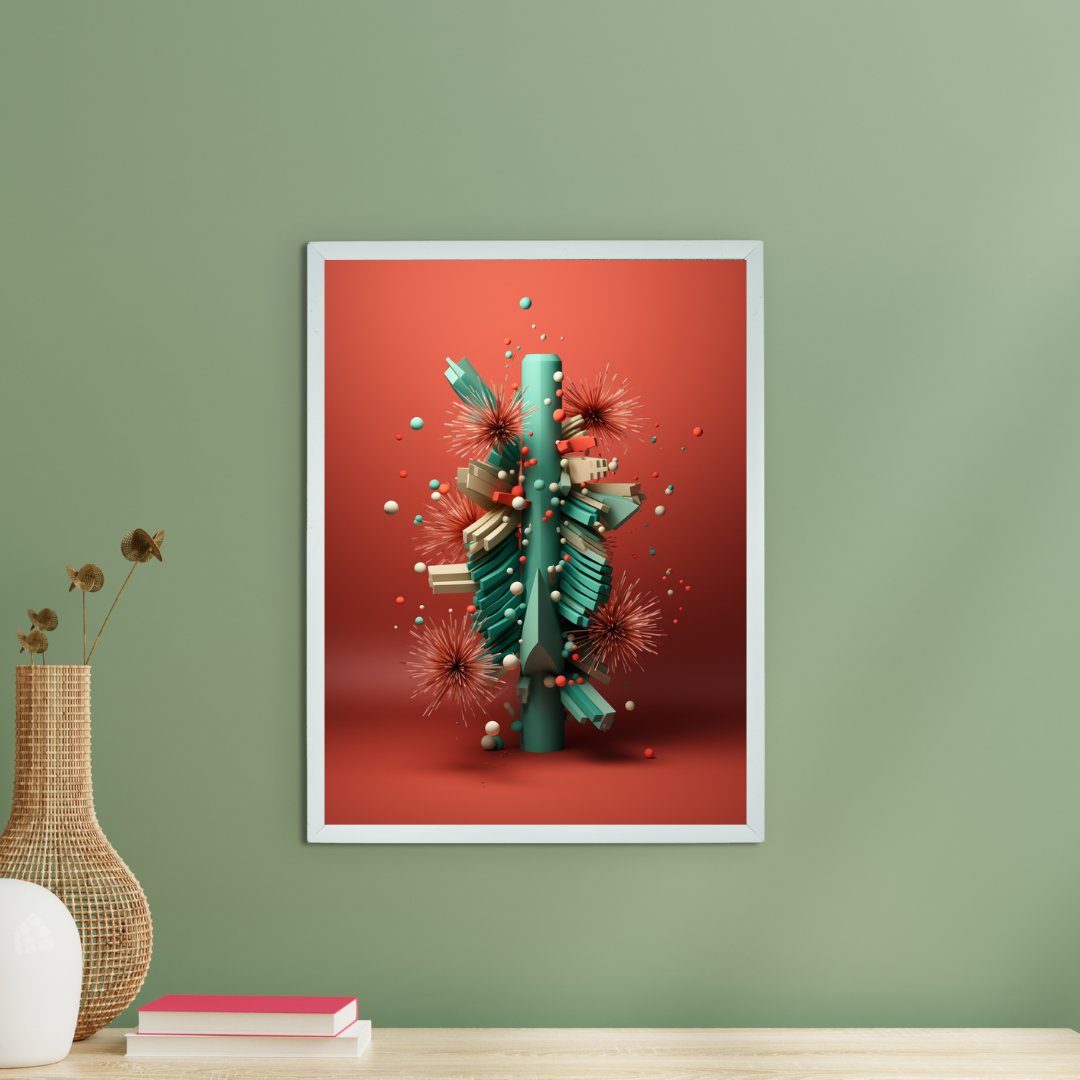 Global Chill: Sowpeace Premium Abstract Winter Canvas Prints – Handcrafted Indian-Inspired Art for Elegant Winter Decor