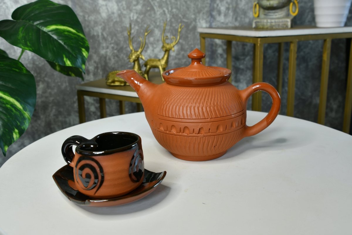 Terracotta Tea Cup Leaf