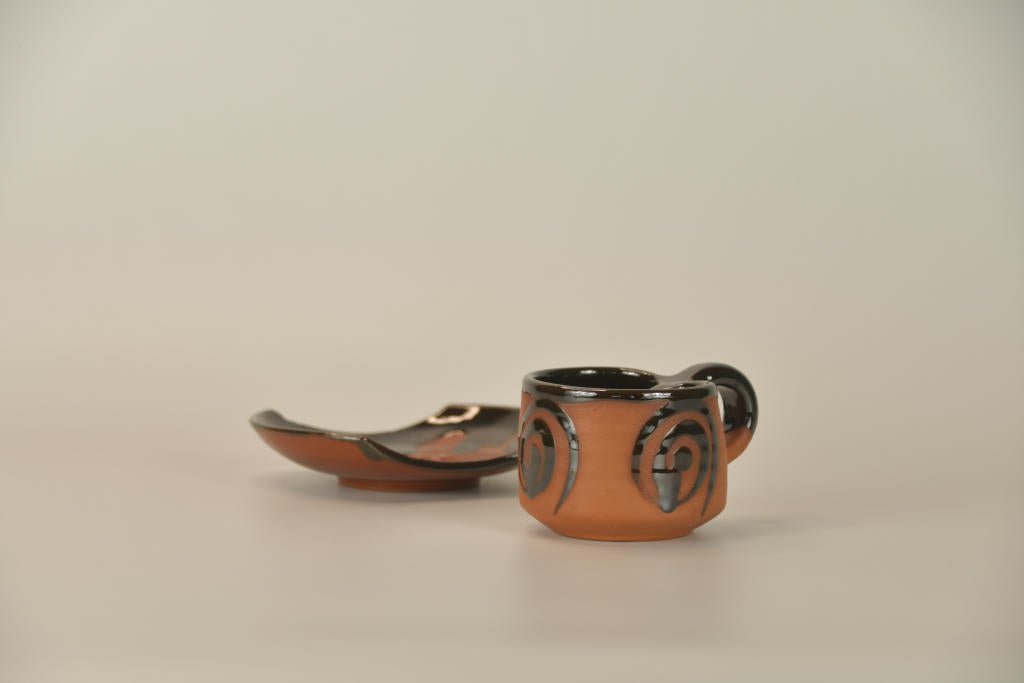 Terracotta Tea Cup Leaf