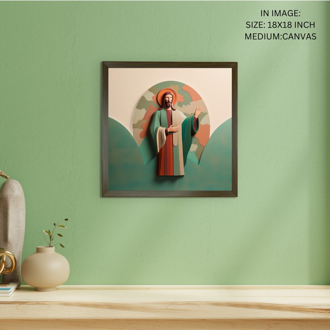 Words of Hope: Sowpeace's Premium Jesus Wall Art Canvas – Handcrafted Indian-Inspired Art for Stylish and Faithful Home Decor