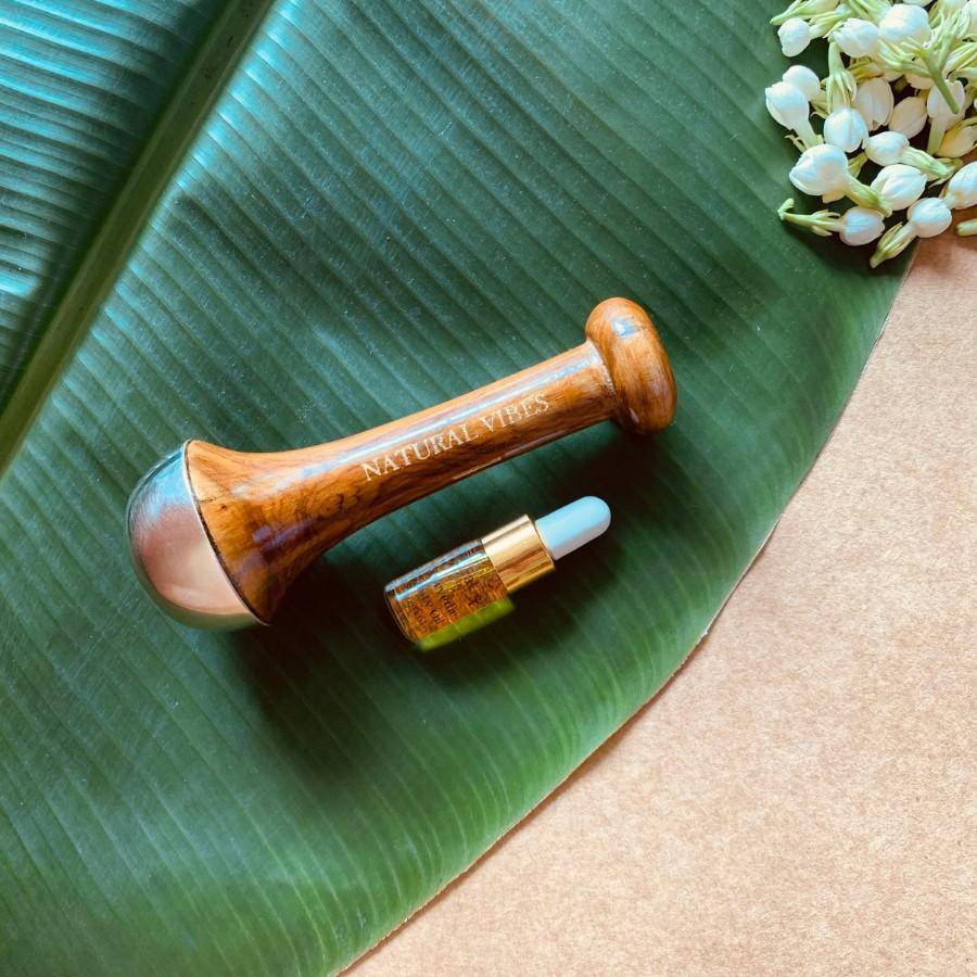 Kansa Face Massage Wand with FREE Gold Beauty Elixir Oil