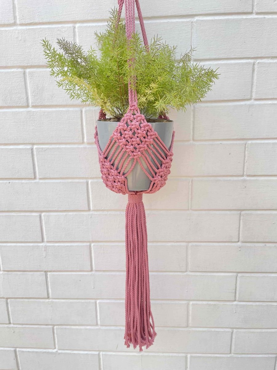 Macrame Plant Hanger Diamond Mesh