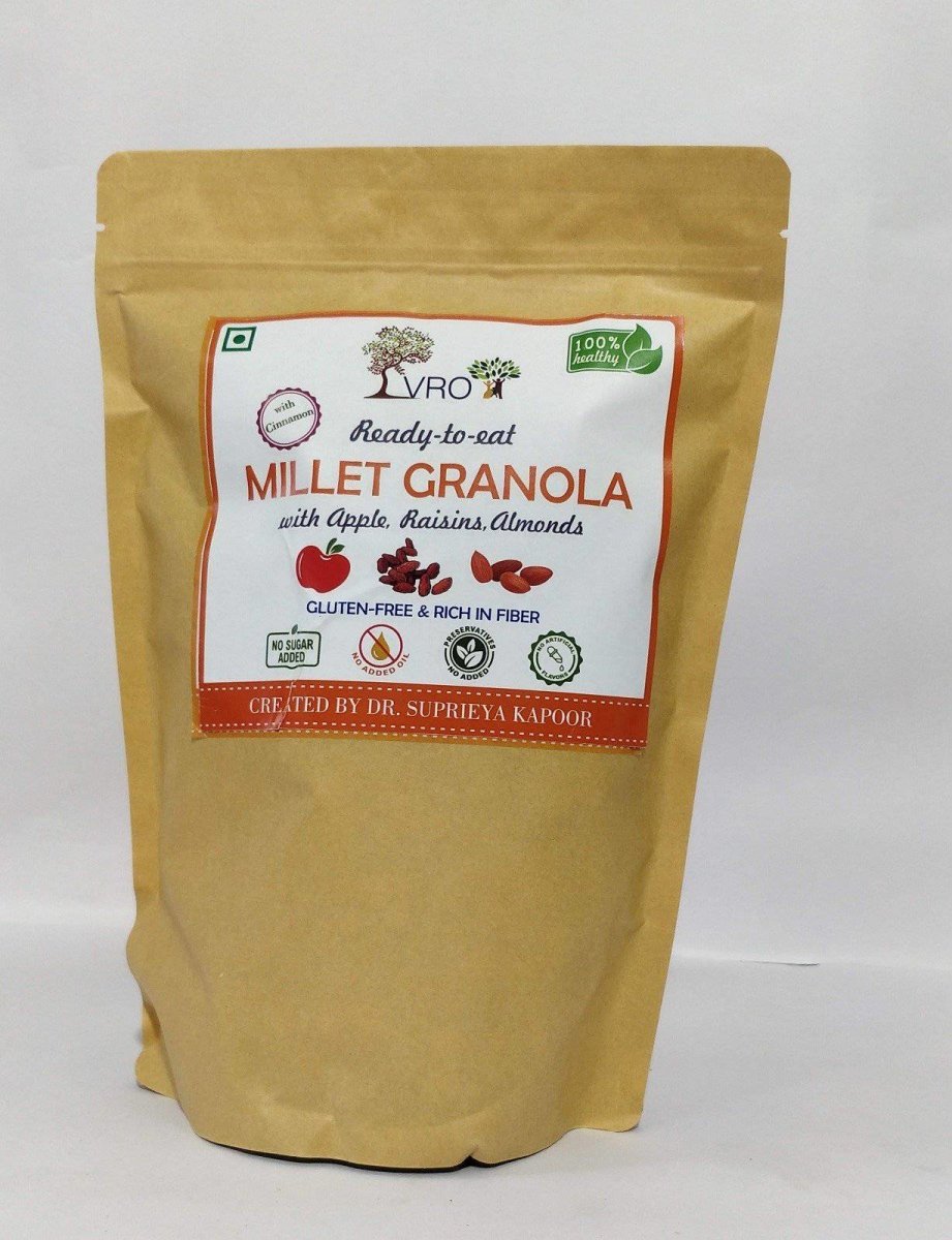 Millet Granola with Sundried Apples, Raisins & Almonds - 380 g