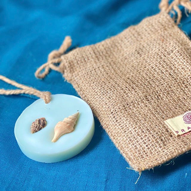 Handmade Ocean Mist Soy Wax Air Freshener with Real Sea Shells