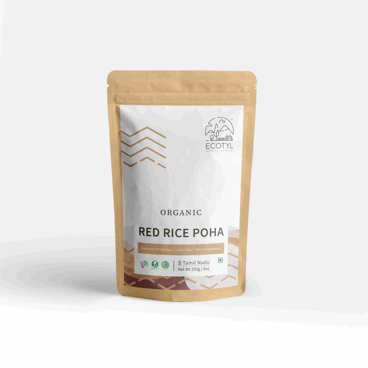 Organic Red Rice Poha - Set of 2 (250 g Each)