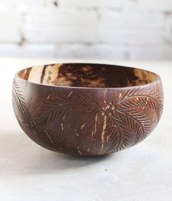 Palm Leaf Jumbo Coconut Bowl- 900 ML, 1 Bowl with Spoon and Fork