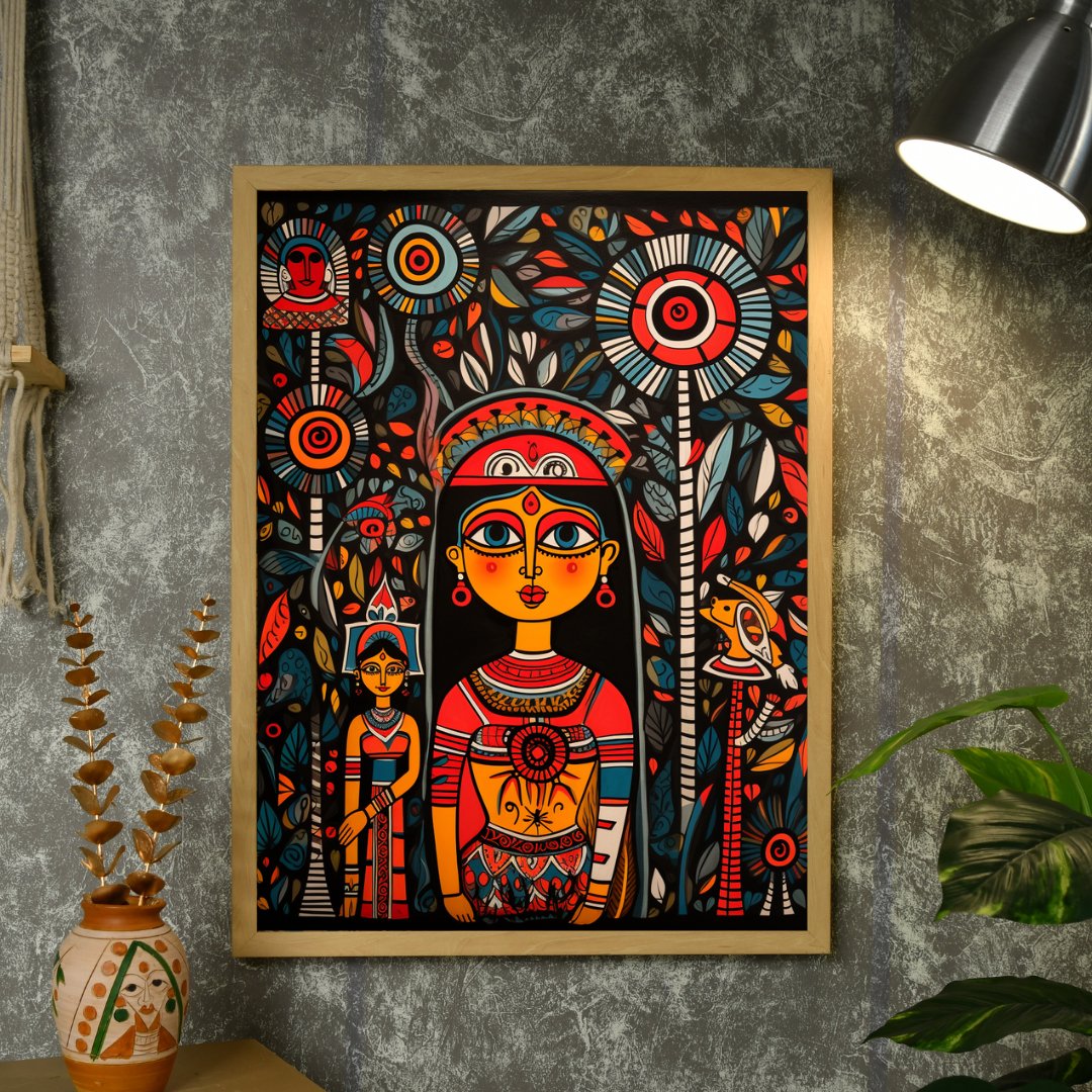 Whispers of Confidence: Sowpeace Handcrafted Canvas – Premium Indian-Inspired Art for Modern and Stylish Home Decor