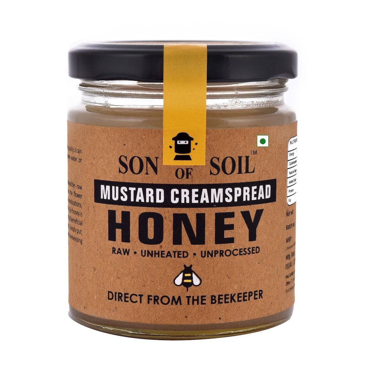 Raw Unprocessed Mustard White Honey | 230gm | Pack of 1