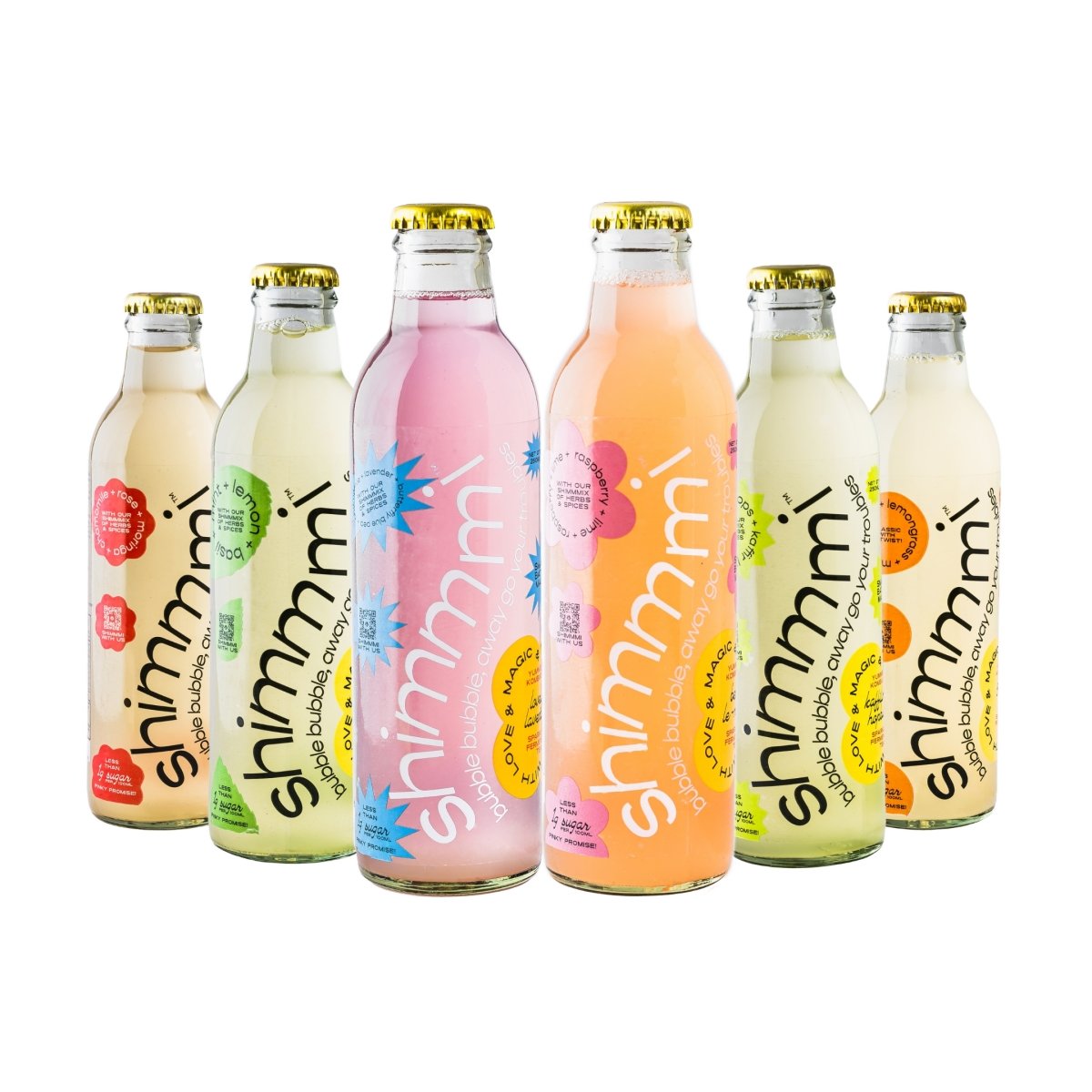 Kombucha - Sparkling Fermented Tea | Try-me-all Box | Box of 6 (250ml x 6)