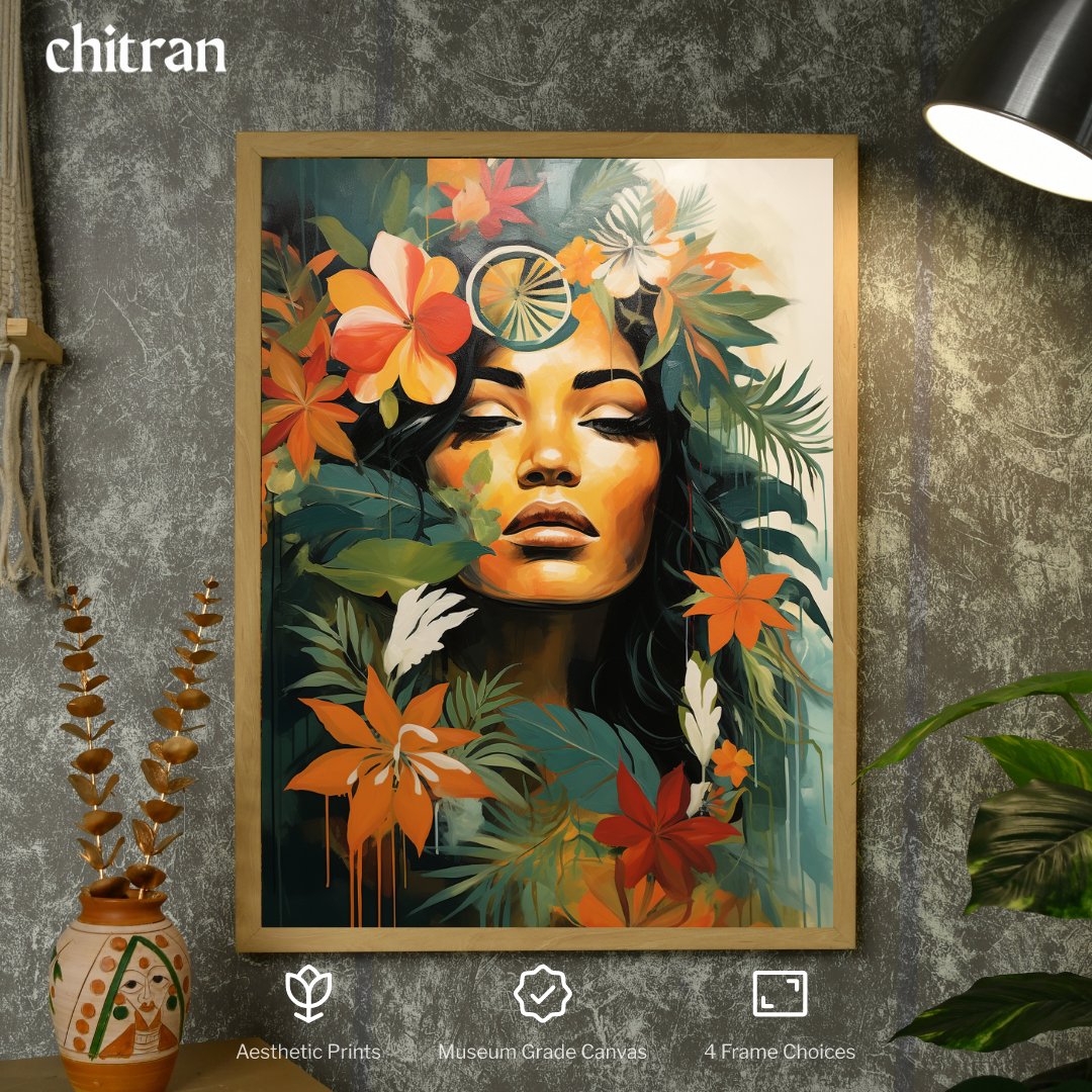 Unwind with Floral Dreams: Sowpeace Handcrafted Canvas Prints – Premium Indian-Inspired Art for Modern and Stylish Interiors