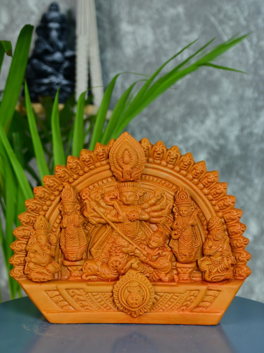 Sowpeace Handmade Terracotta Durga: Artisan Tabletop Decor