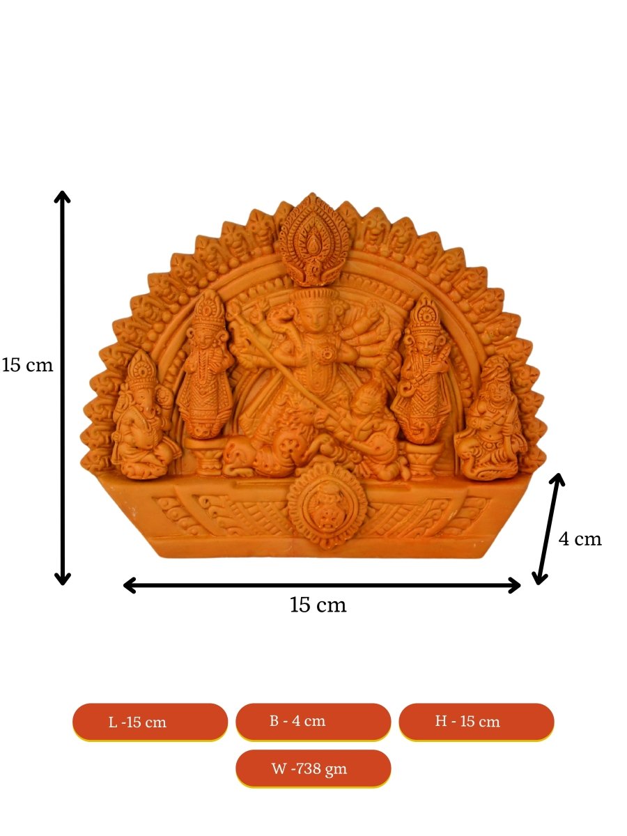 Sowpeace Handmade Terracotta Durga: Artisan Tabletop Decor