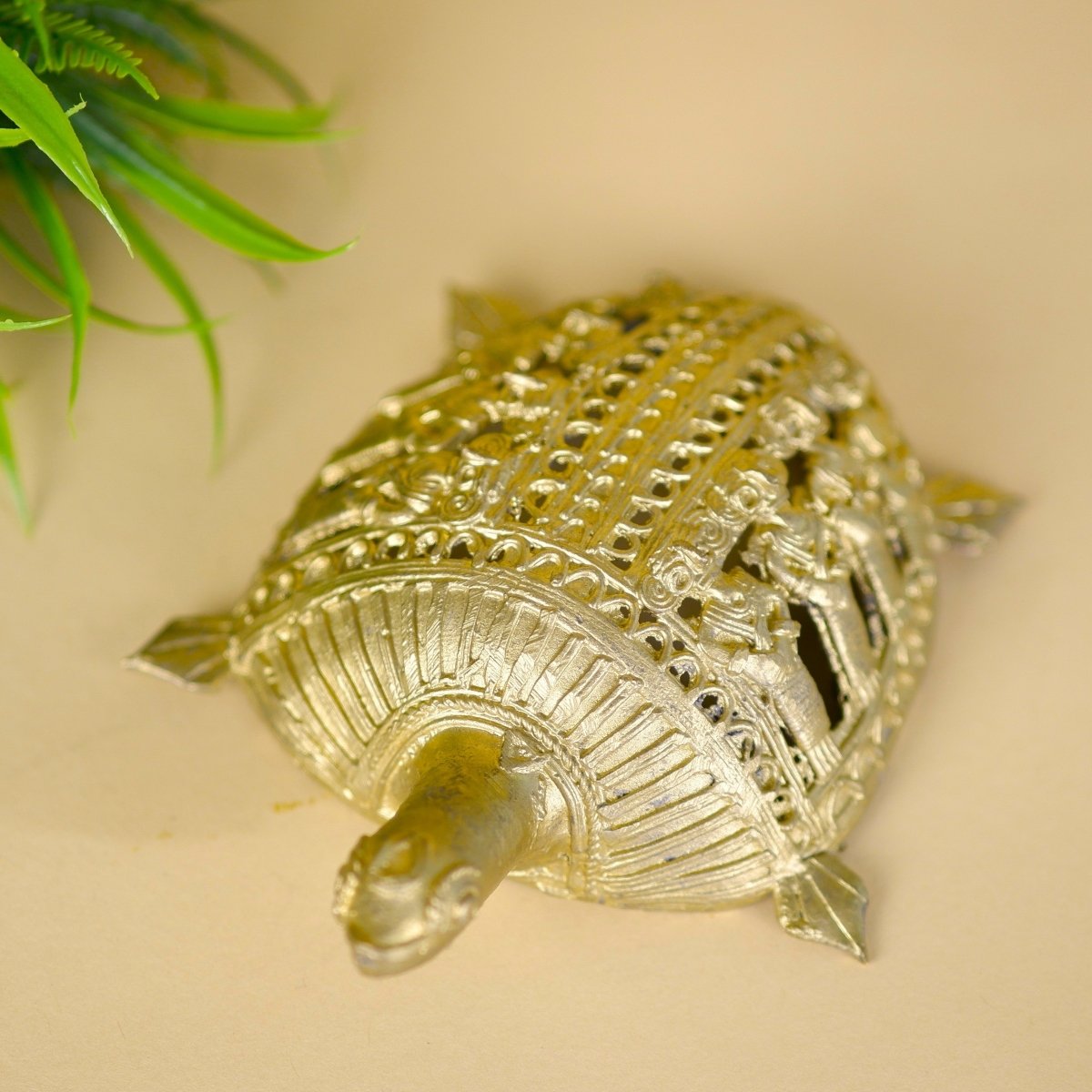 Dhokra Tortoise: Artisan Brass Home Decor-1